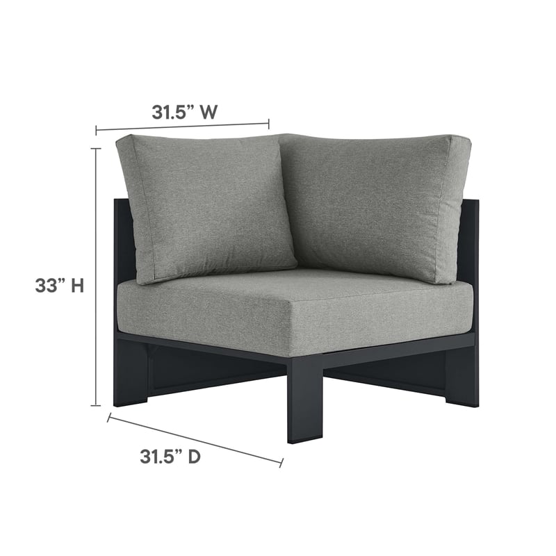 Tahoe 3-Piece Sectional Sofa Set in Gray Gray