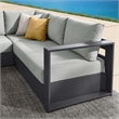 Tahoe 3-Piece Sectional Sofa Set in Gray Gray