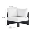 Tahoe 3-Piece Sectional Sofa Set in Gray White