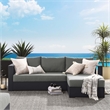 Tahoe 2-Piece Right-Facing Chaise Sectional Sofa Set in Gray Charcoal