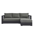 Tahoe 2-Piece Right-Facing Chaise Sectional Sofa Set in Gray Charcoal