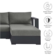 Tahoe 2-Piece Right-Facing Chaise Sectional Sofa Set in Gray Charcoal