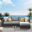 Tahoe 2-Piece Right-Facing Chaise Sectional Sofa Set in Gray Gray