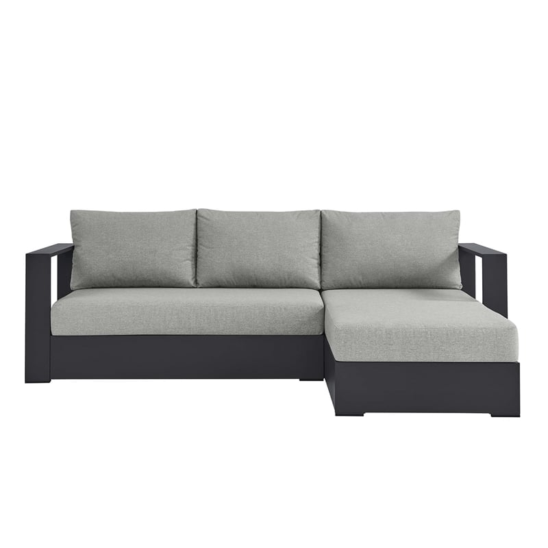 Tahoe 2-Piece Right-Facing Chaise Sectional Sofa Set in Gray Gray