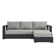 Tahoe 2-Piece Right-Facing Chaise Sectional Sofa Set in Gray Gray