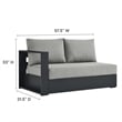 Tahoe 2-Piece Right-Facing Chaise Sectional Sofa Set in Gray Gray