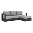 Tahoe 2-Piece Right-Facing Chaise Sectional Sofa Set in Gray Gray