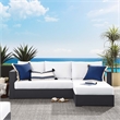 Tahoe 2-Piece Right-Facing Chaise Sectional Sofa Set in Gray White