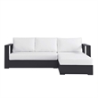 Tahoe 2-Piece Right-Facing Chaise Sectional Sofa Set in Gray White
