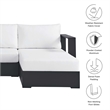 Tahoe 2-Piece Right-Facing Chaise Sectional Sofa Set in Gray White