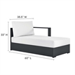 Tahoe 2-Piece Right-Facing Chaise Sectional Sofa Set in Gray White