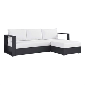 Tahoe 2-Piece Right-Facing Chaise Sectional Sofa Set in Gray White