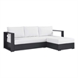 Tahoe 2-Piece Right-Facing Chaise Sectional Sofa Set in Gray White