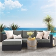 Tahoe 2-Piece Left-Facing Chaise Sectional Sofa Set in Gray Charcoal