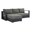 Tahoe 2-Piece Left-Facing Chaise Sectional Sofa Set in Gray Charcoal
