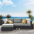 Tahoe 2-Piece Left-Facing Chaise Sectional Sofa Set in Gray Gray