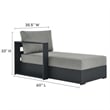 Tahoe 2-Piece Left-Facing Chaise Sectional Sofa Set in Gray Gray
