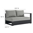 Tahoe 2-Piece Left-Facing Chaise Sectional Sofa Set in Gray Gray