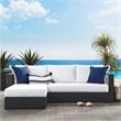 Tahoe 2-Piece Left-Facing Chaise Sectional Sofa Set in Gray White