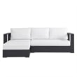 Tahoe 2-Piece Left-Facing Chaise Sectional Sofa Set in Gray White