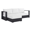 Tahoe 2-Piece Left-Facing Chaise Sectional Sofa Set in Gray White