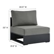 Tahoe 3-Piece Right-Facing Chaise Sectional Sofa Set in Gray Charcoal