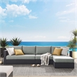 Tahoe 3-Piece Right-Facing Chaise Sectional Sofa Set in Gray Gray