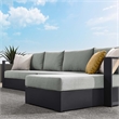 Tahoe 3-Piece Right-Facing Chaise Sectional Sofa Set in Gray Gray