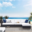 Tahoe 3-Piece Right-Facing Chaise Sectional Sofa Set in Gray White