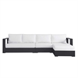 Tahoe 3-Piece Right-Facing Chaise Sectional Sofa Set in Gray White