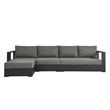 Tahoe 3-Piece Left-Facing Chaise Sectional Sofa Set in Gray Charcoal