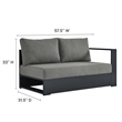 Tahoe 3-Piece Left-Facing Chaise Sectional Sofa Set in Gray Charcoal