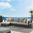 Tahoe 3-Piece Left-Facing Chaise Sectional Sofa Set in Gray Gray