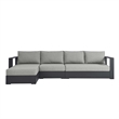 Tahoe 3-Piece Left-Facing Chaise Sectional Sofa Set in Gray Gray