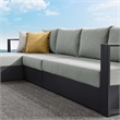 Tahoe 3-Piece Left-Facing Chaise Sectional Sofa Set in Gray Gray