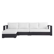 Tahoe 3-Piece Left-Facing Chaise Sectional Sofa Set in Gray White