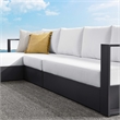 Tahoe 3-Piece Left-Facing Chaise Sectional Sofa Set in Gray White