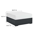 Modway Tahoe Aluminum Outdoor 5-Piece Sectional Sofa Set in Gray White