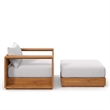 Tahoe 2-Piece Armchair and Ottoman Set in Natural Light Gray