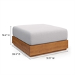Tahoe 2-Piece Armchair and Ottoman Set in Natural Light Gray