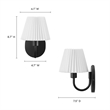 Wave Wall Sconce in Black