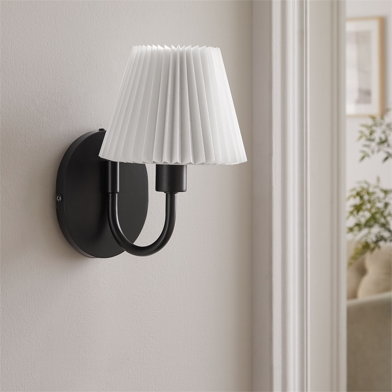 Wave Wall Sconce in Black