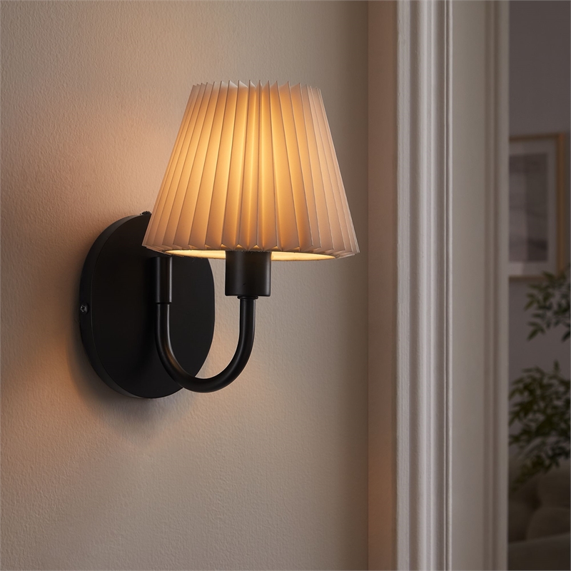 Wave Wall Sconce in Black