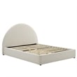 Resort Arched Round King Platform Bed in Heathered Weave Ivory