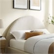 Resort Arched Round King Platform Bed in Heathered Weave Ivory