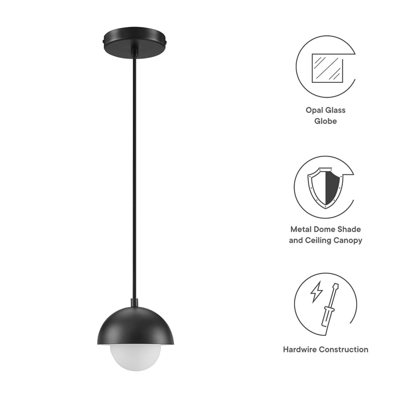 Eclipse Globe Pendant Light in Black
