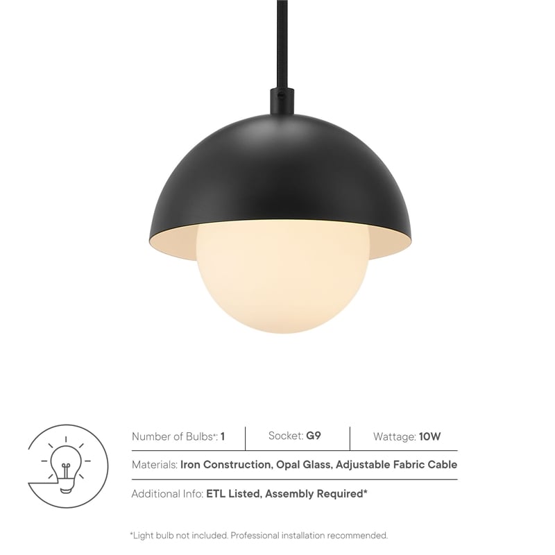 Eclipse Globe Pendant Light in Black