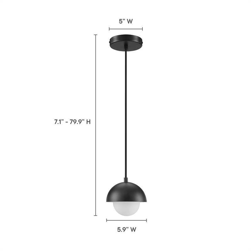 Eclipse Globe Pendant Light in Black