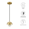 Eclipse Globe Pendant Light in Brass