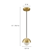 Eclipse Globe Pendant Light in Brass